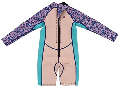 Vikye Barn Våtdräkt för Pojkar Flickor Småbarn, 2,5 Mm Neopren Långärmade Shorts, Solskydd Simning Dykning Surfing, Elastisk Komfort (Storlek 12)