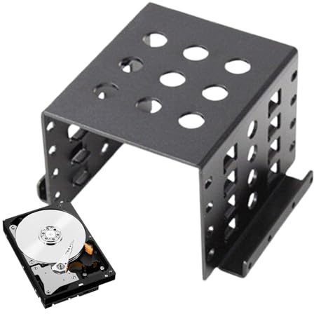Generisch Cajón para discos duros – Marco de montaje de 2,5 a 3,5 pulgadas (6 cm a 9 cm) | Bandeja apilable de almacenamiento | Adaptador resistente a los golpes para computadoras de trabajo