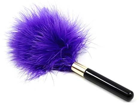 Boowhol Damen Herren Feder Peitsche Klein Paddel Erotik Federkitzler Fesseln Bondage streichelfreund Flogger S&M Sexspielzeug (Lila)