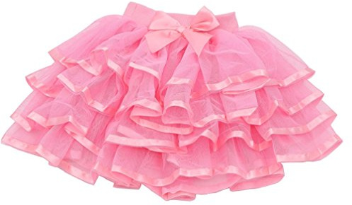Tortoise & Rabbit Little Girls and Big Girls Tulle Tutu Skirt,Pink,3-4T