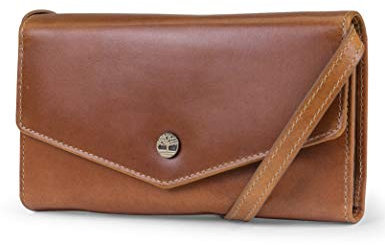Timberland Damen RFID Leather Wallet Phone Bag with Detachable Crossbody Strap Cross-Body, Cognac (Buff Apache)