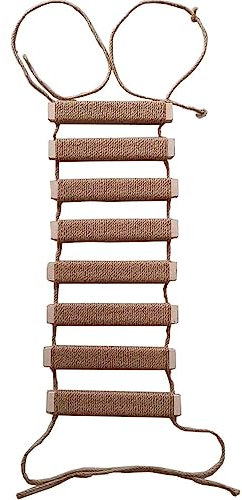Cat Climbing Frame Outdoor Cat Tree Wall Climbing Bridge Climbing Rope Ladder for Cat Pets Climbing Frame for Wall Cat Wall Furniture Hemp Rope 20in Ladder