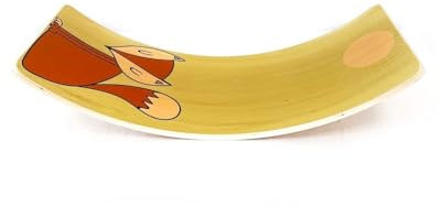 Tabla de equilibrio de madera Montessori – Balancín curvo para niños – Juguete educativo y sensorial – Favorece coordinación y motricidad – Uso interior y exterior (zorro)