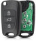 Funkschlüssel kompatibel mit Hyundai i10, i20, i30, ix20, ix35, Kia Sportage, Picanto, Sorento, Venga, Rio, Ceed - Elektronikmodul 433 MHz mit Transponderchip (Austausch)