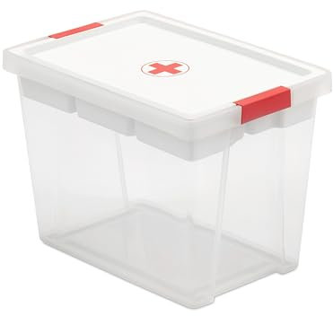 TATAY Caja Botiquín Primeros Auxilios con Tapa, 15L de Capacidad, con Asas y Bandeja organizativa, Tapa 100% Materiales reciclados, Libre de BPA. Medidas 25 x 36 x 26 cm