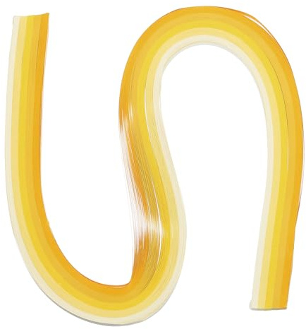 PATIKIL 120pz Strisce di Carta per Quilling Arcobaleno 3/16(5mm) 21 Carta Origami Strisce Quilling per Arte Fai da Te Natale, Giallo Chiaro a Gradiente