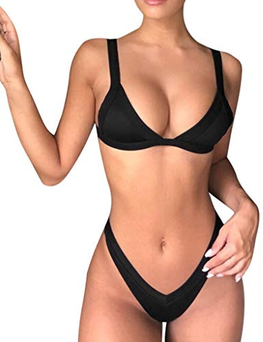 Generico Bikini Che Non Lascia Il Segno Abbronzatura Costume da Bagno da Donna con Fasciatura a Fascia da Donna Costume da Bagno Push-up Brasiliano con Costumi da Bagno Costumi Donna 2 Pezzi