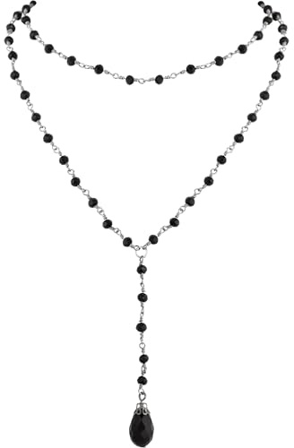 Hanary Collier en Y, collier délicat, collier de perles