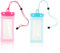 Lot de 2 Pochette Étanche Smartphone, Rose et Bleu IPX8 Sac/Etui/Housse/Pochette Étanche Téléphone, Protege Telephone Eau pour iPhone 15 14 13 12 11 Pro Max Plus Samsung S24 S23 S22