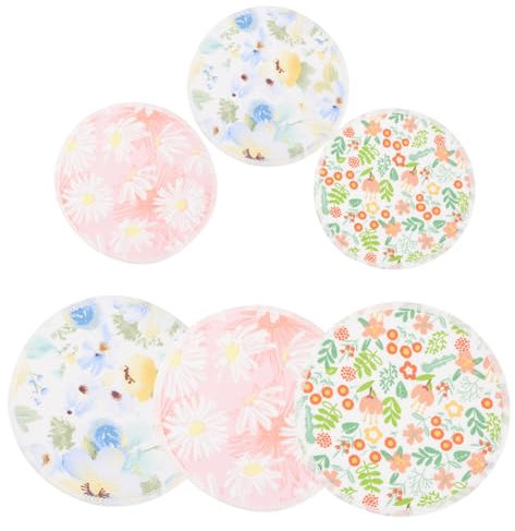 BESTonZON 6stücke Wiederverwendbare Stilleinlagen Atmungsaktiv Waschbar Stillpads Für Schwangerschaft Stillzeit Brustpolster Mehrweg