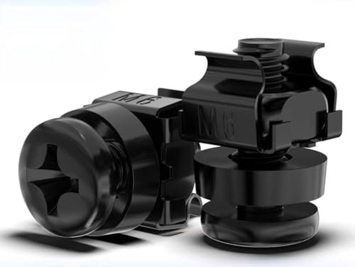 Juego de 100 tuercas enjauladas M6 x 16 para armarios de red, tuercas de bloqueo y tornillos, tuercas enjauladas M6, tuercas enjauladas