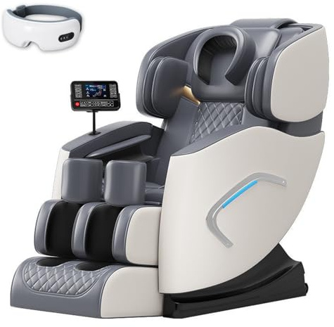 LFFTBK 2025 SillóN De Masaje De Cuerpo Completo,Shiatsu 4d con FuncióN Bluetooth Calefactada Alivia El Dolor De Espalda para La Oficina Y El Hogar
