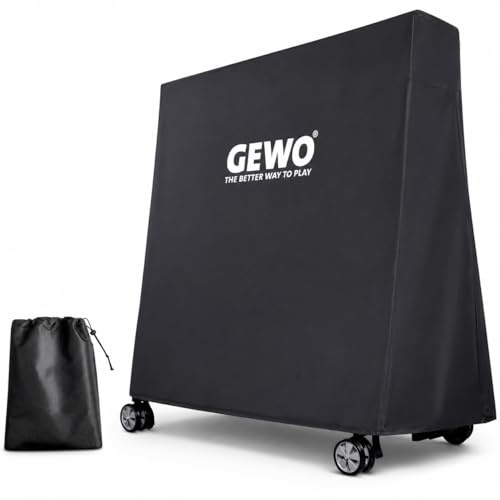 GEWO Copertura per tavolo da ping pong per esterni, resistente alle intemperie, per tavoli da ping pong pieghevoli, custodia protettiva 600D con chiusura lampo, adatta per molti modelli di attività