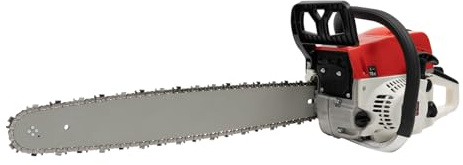 Motosega a benzina professionale da 52 cc, motosega a gas resistente per taglio di alberi e lavori forestali (motore di livello commerciale con sistema di blocco di sicurezza)