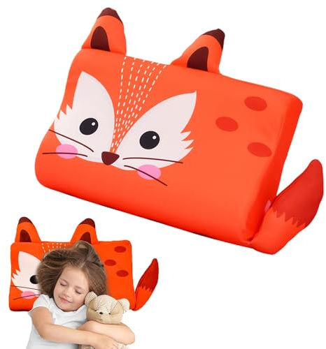 Hojalis Schlummerkids Cojín Calmly, 45 x 27 cm Almohada Niños, Almohada Infantil con Funda de Almohada Refrescante, Diseño Ergonómico, Almohada Bebe para Niños a Partir de 3 Años