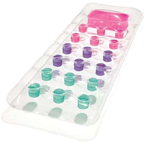 Bestway 43040 Solar Luftmatratze mit Sichtfenster (188 x 71 cm, Transparent)