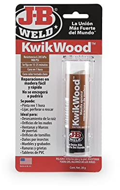 J-B Weld 8257SPA - Spachtelmasse - Zweikomponenten-Holz - Harz - Epoxidharz - Haus - Löcher - Rahmen - Möbel - Risse - Reparaturen - Mehrere Oberflächen - 57 g