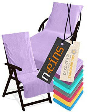 npluseins Housse de Protection pour transat ou Chaise de Jardin - éponge 1593.2317, Chaise 60 x 130 cm, Lilas