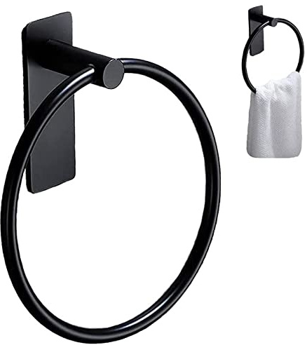Serviettes Mural Rond, Porte-Serviettes, Anneau à Serviettes, Anneau de Serviette Mural, Anneau Porte-Serviettes Mural en Acier Inoxydable 304, Porte Serviette Rond pour Salle de Bain,Cuisine