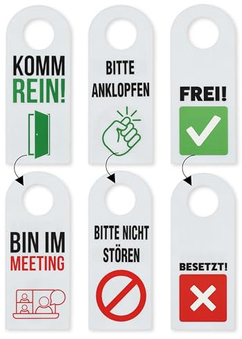 FunX Filz Türanhänger 3er Set - Kreative Türhänger mit lustigen Botschaften für die ganze Familie und das Büro- Ideale Geschenkidee für Geburtstag, Weihnachten oder einfach so