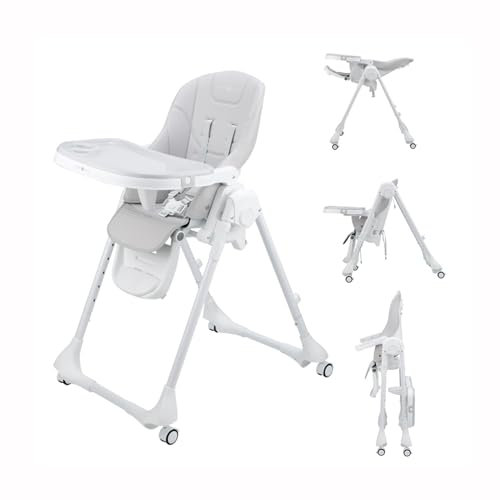 Cozy N Safe AVON Babyhochstuhl,Hochstühle, Babys im Wachstum ab 6 Monaten, Kindersessel, 5-Punkt-Gurt, Hochstuhl mit verstellbarem Sitz,Babymahlzeiten, zusammenklappbar, mit Tablett,