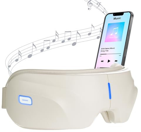 HubiCare Beheiztes Augenmassagegerät für Migräne, trockene Augen, Kompression, Musik, intelligente Maske reduziert die Belastung der Augen und verbessert den Schlaf, Geschenke für Frauen und Männer