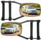 TKSE Espejo de Remolque, 2 piezas Espejo de Caravana Universal, Espejo de Remolque de Visión Ancha con Brazo Largo Ajustable Espejo Retrovisor de ángulo Muerto para Remolque Camión Caravana