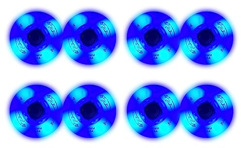 Generico Rullskridskor Inomhus Utomhus Inline-Rullskridskor Light Up Hjul 72mm 76mm 80mm 85a Snabbhjul Reservhjul Lager 8-pack