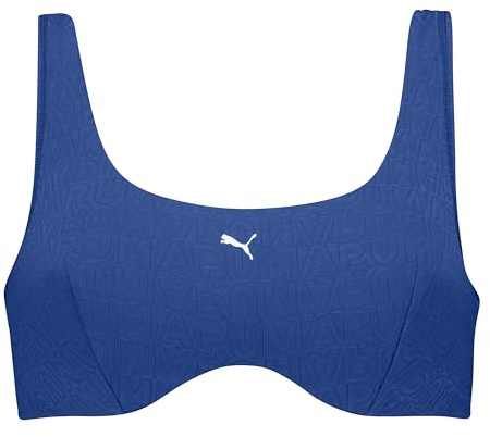 Puma Jaquard Scoop, Parte Superior del Bikini De Las Mujeres, Vivid Blue,