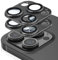 2 Pack for iPhone 16 Pro Max/iPhone 16 Pro Camera Lens Protector,Glass Aluminum alloy & Sapphire Tempered Glass Camera Cover,Strong Adhesion Scratch Resistant Case Friendly Easy to Install (Black)