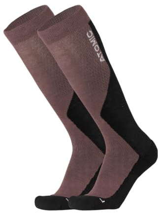 ATOMIC Performance Ski-Socken -Größe 35-38 - Dünne Skisocken mit Polsterung - Leichte Strümpfe für Damen & Herren - Kniestrümpfe mit nahtloser Zehenbox - Skistrümpfe aus Merinowolle, Polyester & Nylon