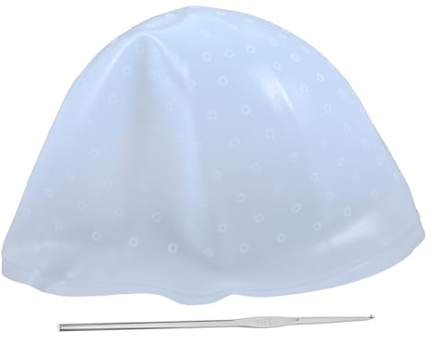 BESTYASH Gorro de Tinte Cabello de Silicona Reutilizable con Ganchos Metálicos y Diseño Elástico para Uso en Salón Casa Color Aleatorio