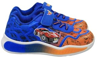 Hot Wheels Scarpe da ginnastica per bambini, con , comode, casual, per la scuola e il gioco, Blu, 28 EU