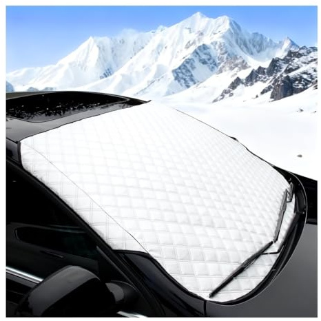 MULPODA Couverture Pare-Brise Voiture pour VW T-Cross T-Roc Taigo Bache Pare Brise Bache Pare Brise Protection,Anti-Neige Et Antigel Facile à Utiliser