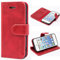Mulbess Handyhülle für iPhone 5s Hülle Leder, iPhone 5s Handy Hüllen, Vintage Flip Handytasche Schutzhülle für iPhone SE 2016 / 5s / 5 Case, Wein Rot