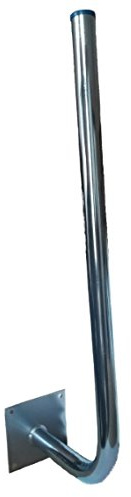 Support Mural Bras coudé Hauteur 75 cm déport 25cm diamètre 38mm pour antennes 4G LTE 5G, Parabole Satellite, râteau TNT