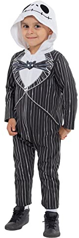 Disney Nightmare Before Christmas Jack Skellington Toddler Boys Zip Up Coverall 4T