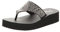 Skechers Damen Vinyasa Stone Candy Zehentrenner, Black Mitobuck/Smoke Rhinestone, 39 EU