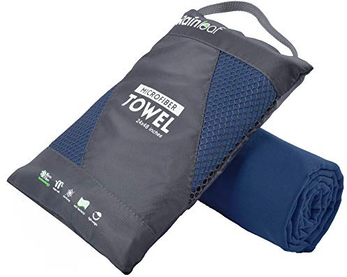 Rainleaf Microfiber Towel Quick Dry Camping & Travel & Gym Towel. Compact