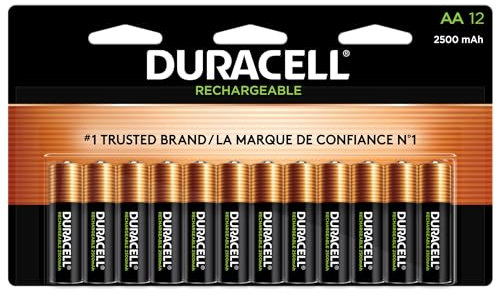 Duracell Baterías AA Recargables, Paquete de 12 Unidades, batería Doble A para una energía Duradera, batería precargada Multiusos para Dispositivos domésticos y empresariales