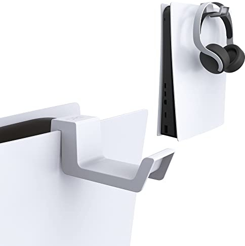 DR1TECH GameHook5+ Hörlur-hållare, Vit, 83 x 28 x 30 mm