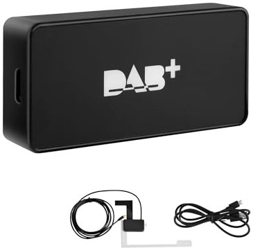 ESSGOO DAB/DAB+ Empfängeradapter für Android 5.1 Autoradio, Android Car Stereo DAB Plus Radioempfänger Adapter Box Receiver