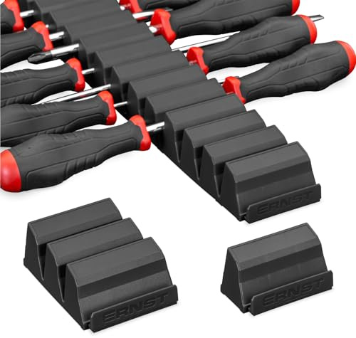 Ernst Manufacturing Screwdriver Pro - Modular Screwdriver Organizer for 13 Tools with Anti-Slip Base, Black - Made in The USA