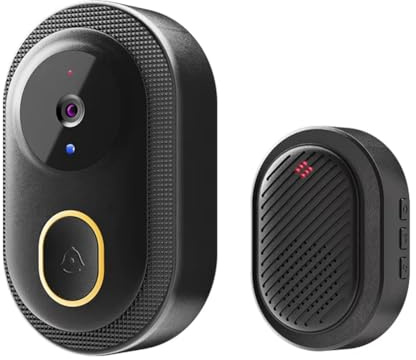 Fangxuee Tuya WiFi video dörrklocka utan HD IR-kamera larm säkerhet smart hem wifi intercom dörrklocka hemkamera svart