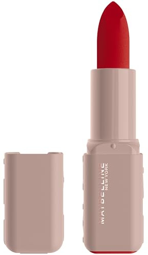 Maybelline New York Serum Lippenstift Matte, Pflegender Lippenstift für 8H Feuchtigkeit mit Hyaluronsäure & Ölen, Weiches Matt-Finish & Satte Farbe, Nr. 004 Wild Card, 4,5g