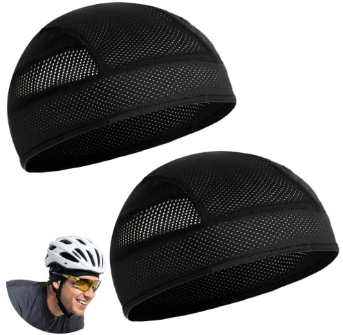Adiwo Gorras de Ciclismo Unisex, Gorro de Ciclismo, Gorro Bajo Casco, Gorra Bajo Casco, Verano Transpirable Malla, Protección UV para Hombre Mujer para Moto Bicicleta Actividades al Aire Libre