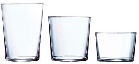Luminarc Gorbea Set 18 Vasos Altos Y Bajos Vidrio 53/36/23cl - 6/6/6 Sodo Apto Microondas Apto Frigorífico Reciclable