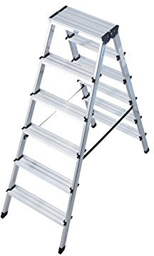 Krause – Escalera doble dopplo, 1 pieza, 2 x 6 peldaños, 120359
