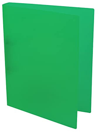 Idena 224337 - Ringbuch DIN A4, aus PP, 2 Ringe, 35 mm Rückenbreite, transluzent grün, 1 Stück