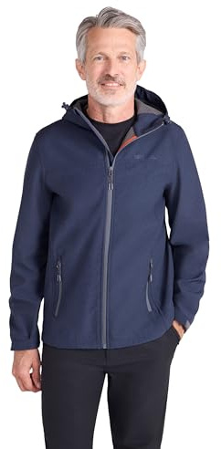 Mountain Warehouse Reykjavik Textured Mens Windproof Softshell - Water-resistant Fleece Lined Rain Jacket, Adjustable Fit - For Spring Summer Walking & Outdoors
